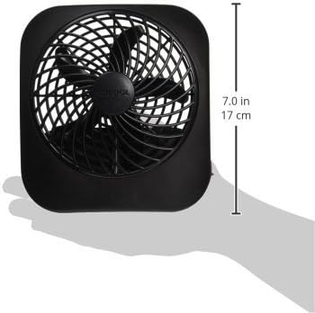 O2COOL Treva 5 Inch Battery Powered Fan, Portable Desk Fan with Compact Folding & Tilt Design, Black