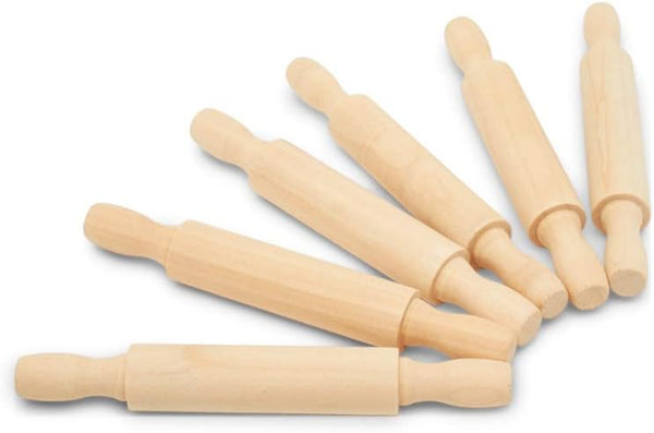 Wooden Mini Rolling Pin, 5 Inches Long, Pack of 100, Great for