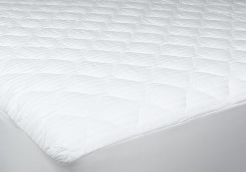 Deluxe 250-Thread-Count Cotton Damask Stripe Mattress Pad, Twin XL