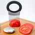 Stainless Steel Slicer Chopper, All-In-One Onion Holder for Tomato, Lime, Lemon with Odor Remover Tool