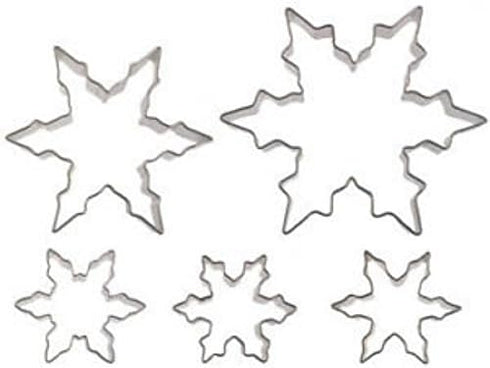 Fox Run Snowflake Cookie Cutter Set, 5 Piece