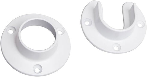 Closet Pro HD CD-0010-WT Heavy Duty Closet Pole Sockets, White