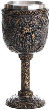 Pacific Giftware Norse Mythology Alfather Odin King of Asgard Wine Goblet Chalice Cup, 7oz