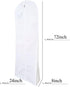 L-Pack Wedding Dress Garment Bag Extra Long White Clothes Cover for Storage or Travel (White, 72-in) by Generic