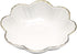 Porcelain Serving Dish, Ceramics Flower Relish Tray with Metallic Rim, 6.6 inch Bowls for Wedding, Party, Cereal, Pasta