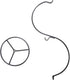 MDNODEQ 3 Hanging Stand Iron S-Shape Display Stand for Planter Terrarium Witch Ball Christmas Ornament (Black, Levels)