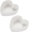 WHJY Cute Heart Shaped Bowls Set of 2, White Candy Dish, Cute Candy Bowl for Date Night, Valentines Day