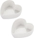 WHJY Cute Heart Shaped Bowls Set of 2, White Candy Dish, Cute Candy Bowl for Date Night, Valentines Day