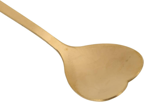 2Pcs Heart Shaped Coffee Dessert Spoon, Metal Stirring Spoon for Tea Dessert Drinks Ice Cream