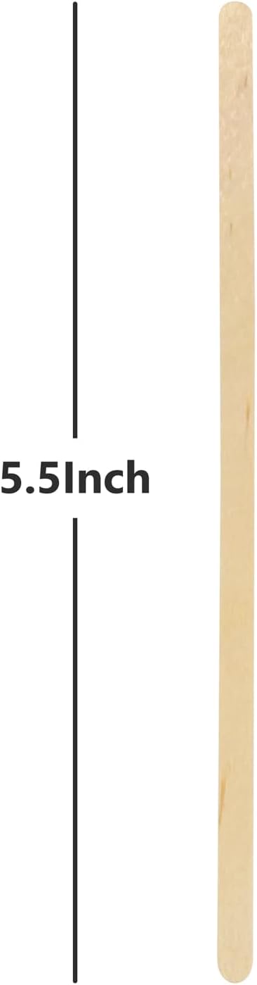 5.5inch 500 Count KTOJOY Wooden Coffee Stirrers, Disposable Stir Sticks for Coffee & Cocktails, Wooden Beverage Mixer