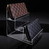 Acrylic Wallet Display Stand Holder, Acrylic Jewelry Display Riser Shelf Showcase Fixtures (2pcs 3-Tiers)