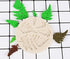2 Piece Leaf Fondant Silicone Mold, Fern Mold 3D Mini Maple Shaped Leaves for Cake Decoration and Cupcake Design