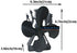 VODA 4-Blade Heat Powered Stove Fan for Wood Burner, Increases Warm Air by 80%