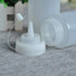 8 oz set (2) CHILDHOOD Squeeze Squirt Condiment Bottles with Cap - Transparent Plastic - for Ketchup Salad dressing