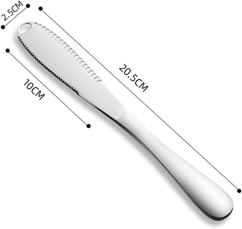 Butter Knife, Stainless Steel Butter Cutter Slicer, 3 In 1 Multi Function Cheese Knife, 2 PCS