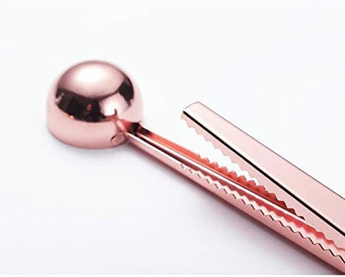 3 PCS Coffee Scoop with Clip, 2 in 1 Stainless Steel Measuring Spoon, 1 tbsp for Coffee and Tea