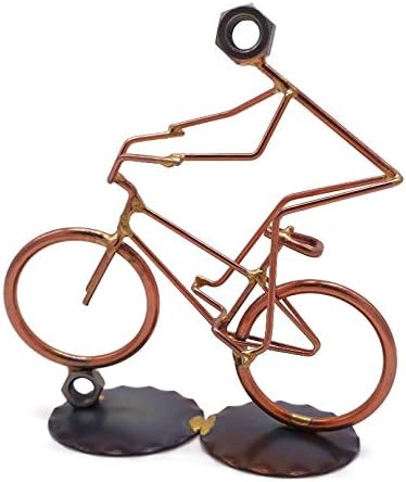 Free Style Bike Collectible Handmade Metal Art Figurine - Desk Accessories, Trophy, Home Office Décor