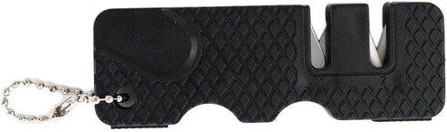 Black Pocket Knife Sharpener, Kitchen Knife Sharpener, Handheld Keychain Tool for Outdoor Camping & Scissors