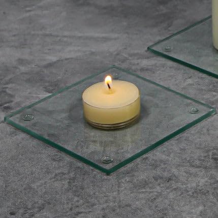 Ivory Vanilla Scented Clear Cup Tealight Candles, Set of 50