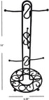 Home Basics Scroll Design Coffee Mug Holder - Black Steel Stand for Any Kind of Mug, Kitchen Organizing Cup Tree