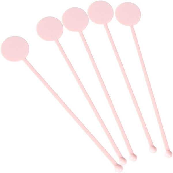 FOYARA 7 Inches Cocktail Swizzle Stick, Disc Top Drink Stirrers, Pack of 50 Plastic Stirrers