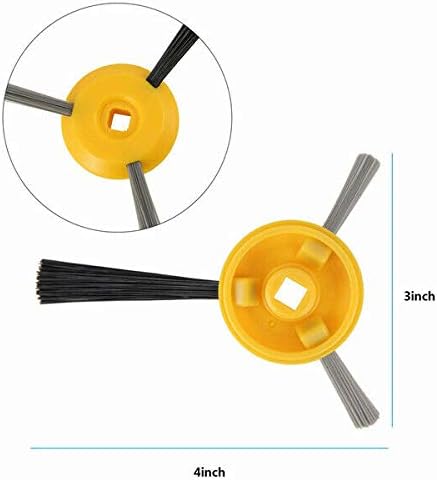 6 Pack Vacuum Brush Replacement Side Brushes for Shark ION Robot Vacuum Models RV700, RV720, RV750, RV750C, RV755. Replace Part RVFFK700 and RVSBK700 Compatible with Shark ION Robot Vacuum by LinaLife