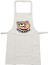 WOSHOW White Apron, Printed Japanese Anime Gokushufudo Cartoon Cooking Apron Cosplay Costume