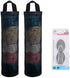 Sulimy Mesh Garbage Bag Holder Dispensers, 2pcs Folding Trash Bags Organizers with 2 Hooks for Home Kitchen, Black