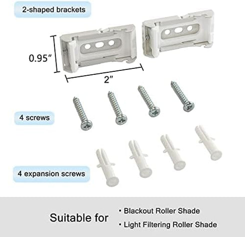 Roller Shades Accessories Replacement Installation Brackets Easy to Install Roller Blinds Repair Kit by AOSKY