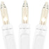 8.5 20 Bulb 4" Bulb 24" Novelty Lights Feet Clear Mini Light String on White Wire, Non-Connectable Incandescent Fairy