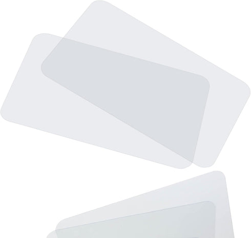 CraftyCrocodile Clear Plastic Placemats Set of 2 - Vinyl Table Protector for