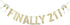 Finally 21 Banner, Gold Glitter 21st Birthday Party Sign Decorations Supplies