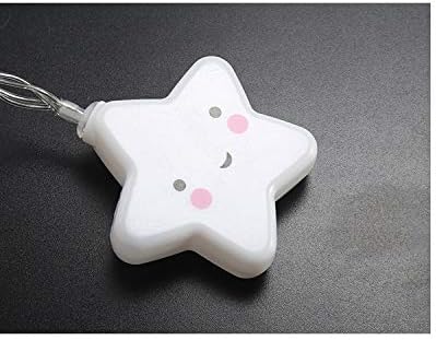 NIWWIN 10 LED Battery Powered Room Light Baby Kids Cute Star Face Shape Lamp Corridor Decor Small Night Light Halloween