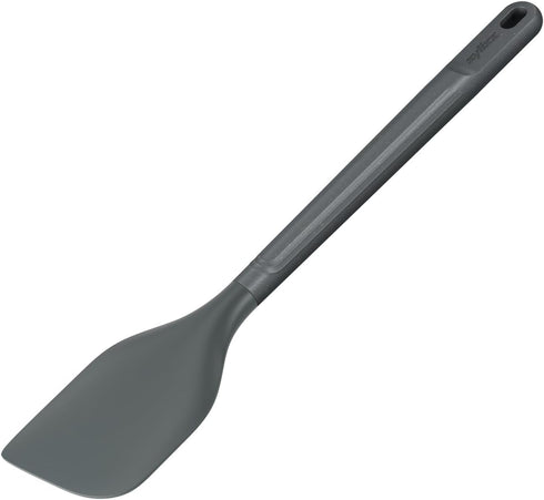 Zyliss Spatula, Large 12.2" X 2.5", Sustainable Wheatstraw/Silicone Cooking and Mixing Utensil, Dishwasher Safe, Beluga