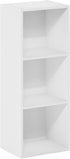Furinno Pasir Open Shelf Bookcase, 3-Tier, No Tool Assembly, White