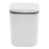 0.5 Gallon Tiny Countertop Trash Can, Mini Desktop Garbage Can with Push-Button, White