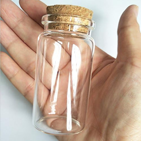 6pcs 50ml Small Glass Bottles with Cork Stopper, Storage Bottle 50ml, 37x70mm