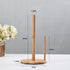 Wood Paper Towel Holder, Wooden Paper Towel Holder Countertop with Real Wooden Base, Kitchen Roll Holder Paper Towel Stand Countertop & Roll Organizer for Table, Free-Standing Kitchen Roll Holder by kongchan