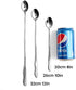 HornTide 6-Piece Mixing Spoon Set - 8-Inch Long Handle Spoons for Ice Cream, Cold Drink, Fruit Juice, Cocktail Stirring