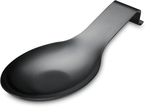 Matte Black Spoon Rest, Stainless Steel Holder for Stove Top, Kitchen Utensils Holder for Ladles, Tongs, Dishwasher Safe