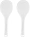 2PCS Plastic Rice Paddle Spoon, Non-Stick Rice Scoop, 7.87 Inch Rice Serving Spoon (White E)
