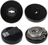TamBee 4PCS 2Inch Acrylic Lazy Susan Turntable Organizer - Black Revolving Display Base for Kitchen Pantry