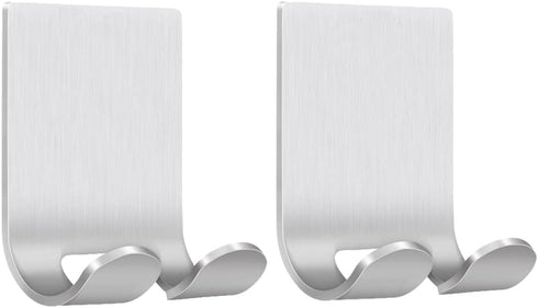 Razor Holder Shaver Hook Hanger Stand (2 Pack), Self Adhesive Stainless Steel Heavy Duty Utility Storage Hook for