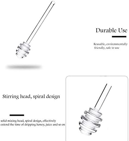 glasstore Tools,2pcs Glass Honey Dipper Sticks,Honey Dipper Spoons Stick Bee Honey Spoon Stirring Scooper For Durable