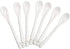 AKOAK 6.7" Ceramic Egg Spoon Set of 5 - White Long-Handled Teaspoon for Coffee, Tea, Yogurt, Ice Cream