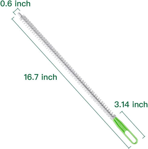 3-Piece Set, Upgraded Cleaning Brush Kit - Flexible Drain Brush, Crevice Brush with Nie, Ideal for Kitchen, Bathroom