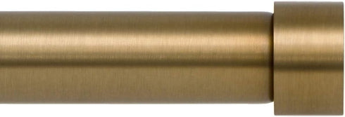 Ivilon Drapery Window Curtain Rod - 1 Inch End Cap Style Design - 28 to 48 Inch - Warm Gold Color