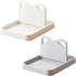 H&W 2Pcs Spoon Rest with Lid Holder, Foldable Kitchen Counter Spoon Holder for Utensils, Beige + Grey