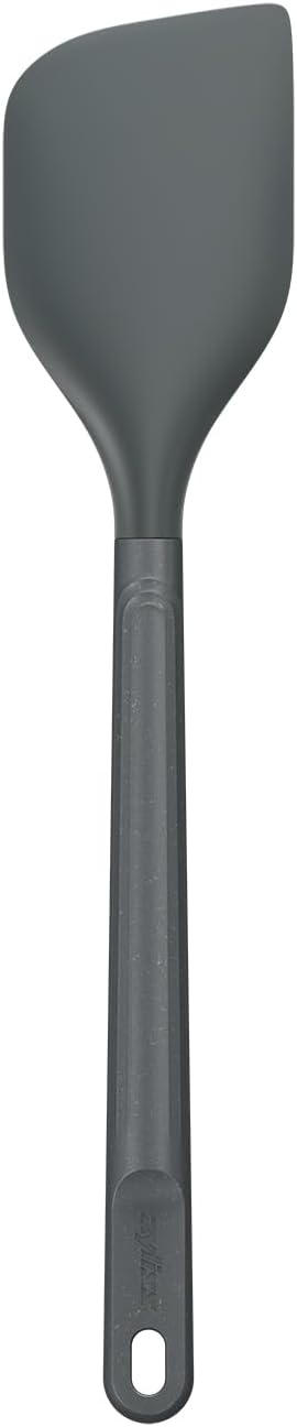 Zyliss Spatula, Large 12.2" X 2.5", Sustainable Wheatstraw/Silicone Cooking and Mixing Utensil, Dishwasher Safe, Beluga