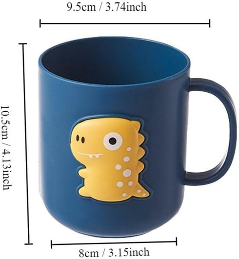Cute Dinosaur Toothbrush Cup,Plastic Mouthwash Cup Portable Drinking Cup,Multipurpose Durable Toothbrush Holder